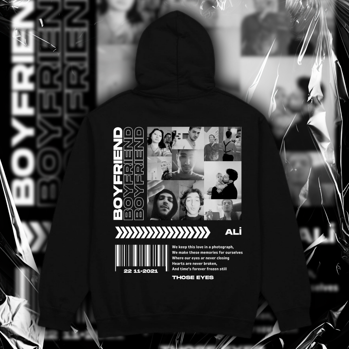 Sweater hoodie black on sale