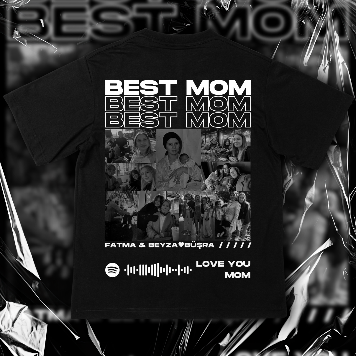 Luvetti™ Love You Mom Özel Tasarım Oversize T-Shirt
