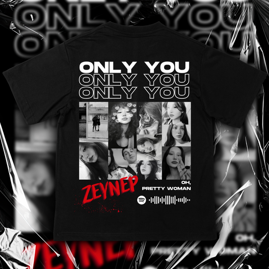 Luvetti™ Only You Kişiye Özel Tasarım Oversize T-Shirt